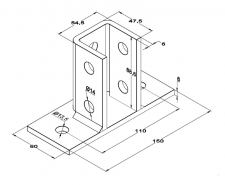 MOFIX SB41F síntalp 41mm széles szerelősínhez